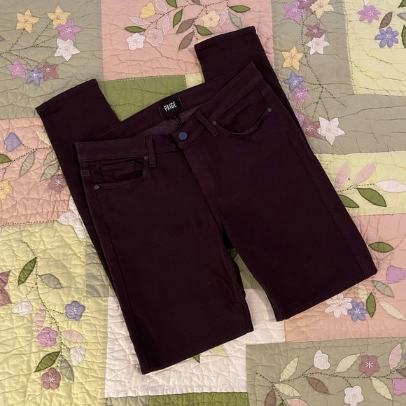 Paige Verdugo Ultra Skinny in Deep Wine - Picture 2 of 9